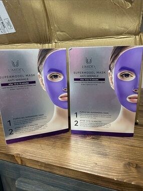 2 boxes UMIDEX Supermodel Anti-Wrinkle Purple Gel Mask new in boxes